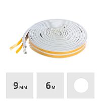 Уплотнитель для окон и дверей Tytan Professional D белый 9 мм x 6 м