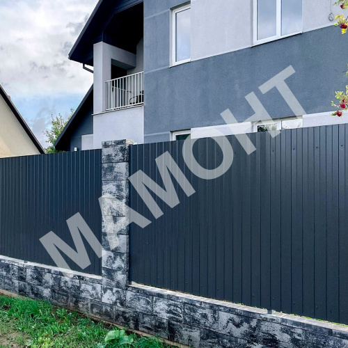 Профнастил МП-20 А 1,7 х 1,15 м (RAL 7024, графит) 0,45 мм