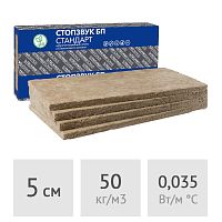 Плита шумопоглащающая 5 см ТехноСонус СтопЗвук БП Стандарт (4 плиты) 2,88 м2