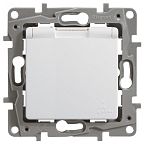 Розетка Legrand ETIKA с крышкой, белый