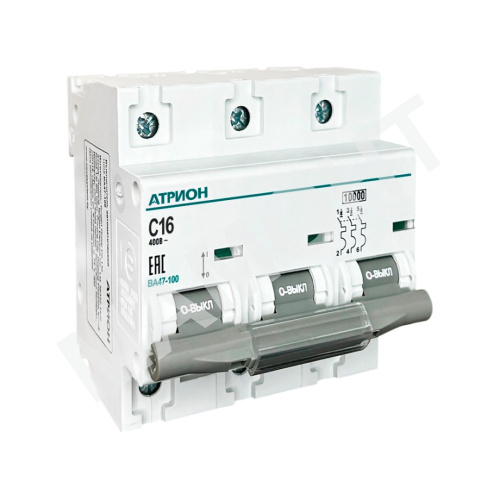 Автоматический выключатель АТРИОН ВА47-100, 3Р, хар. С