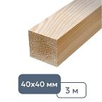 Брусок строганый техсушки 40 x 40 x 3000 мм
