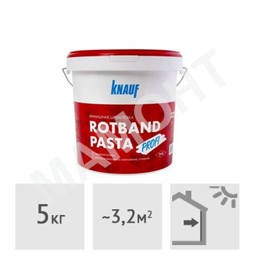 Шпатлевка готовая к применению Knauf Rotband Pasta Profi, 5 кг