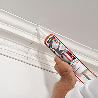 Клей-шпатлевка акриловый для потолочного плинтуса NMC Adefix F белый, 300 мл