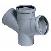 Крестовина одноплоскостная 87° ПП для внутренней канализации