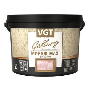 Штукатурка декоративная Мираж MAXI, VGT серебристо-белая, 1 кг