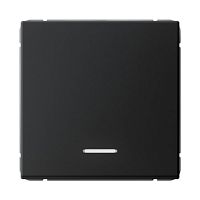 Выключатель Systeme Electric ARTGALLERY 1-клавишный с подсветкой, карбон