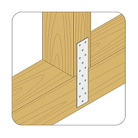 Пластина соединительная PS 200 x 60 мм, металл 2,0 мм ЕКТ (V020029)
