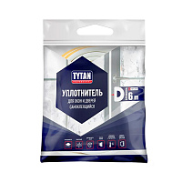 Уплотнитель для окон и дверей Tytan Professional D белый 9 мм x 6 м
