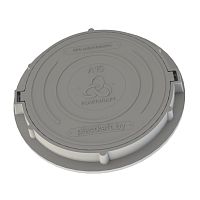 Люк канализационный композитный легкий Plastkraft A15 серый