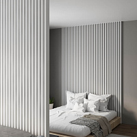 Интерьерная рейка МДФ STELLA Ривьера Белая 40 x 30 x 2700 мм