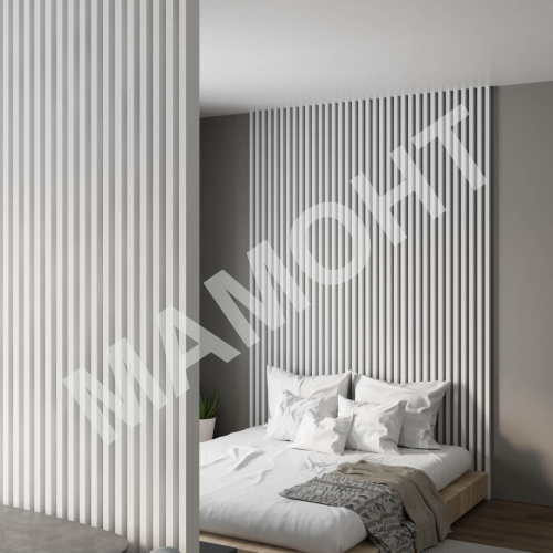 Интерьерная рейка МДФ STELLA Ривьера Белая 40 x 30 x 2700 мм - Фото 5