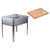 Мангал сборный "Походный" 350 х 250 х 350 мм (+ 6 шампуров) PERFECTO LINEA (47-750490/1)