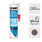 Силиконовый герметик Ceresit CS 25 санитарный (58) шоколад, 280 мл