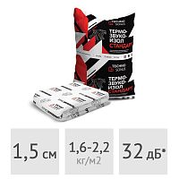 Мат звукопоглощающий ТехноСонус ТермоЗвукоИзол Стандарт 15 мм, 15 м2