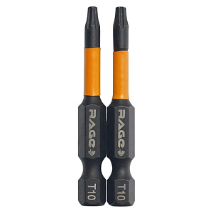Биты "звездочки" TORX-10 50 мм торсионные (2 шт.) RAGE by VIRA (554145)