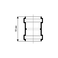Муфта двойная ПП для внутренней канализации HTMM