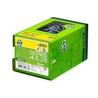 Саморез 4.8 x 29 мм кровельный со сверлом PT1 и резиновой прокладкой, RAL 7016, 250 шт. ЕКТ