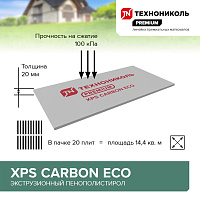 Экструдированный пенополистирол 2 см Технониколь Carbon Eco, 0,72 м2