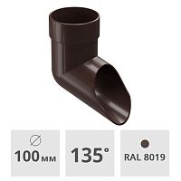 Слив (наконечник) трубы Lux ПВХ 100 мм, шоколад