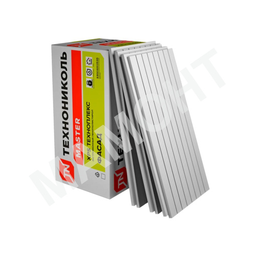 Экструдированный пенополистирол 5 см фрезерованный Техноплекс FAS/2 S/2, 0,68 м2