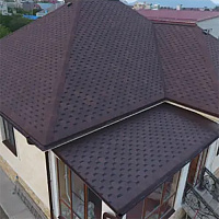 Гибкая черепица Docke PIE EURASIA шестигранник коричневый, 3 м2