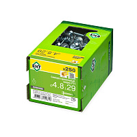 Саморез 4.8 x 29 мм кровельный со сверлом PT1 и резиновой прокладкой, цинк, 250 шт. ЕКТ