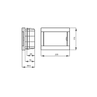 Бокс встраиваемый на 8 модулей Viko