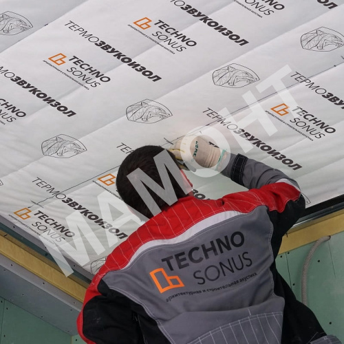 Мат звукопоглощающий ТехноСонус ТермоЗвукоИзол Стандарт 15 мм, 15 м2