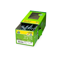 Саморез 4.8 x 70 мм кровельный со сверлом PT1 и резиновой прокладкой, RAL 6005, 100 шт. ЕКТ