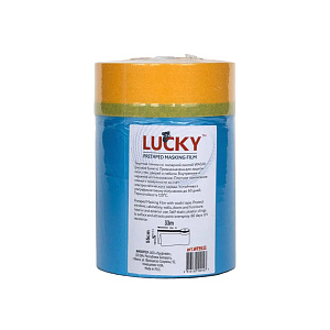 Пленка укрывочная с малярной лентой на рисовой бумаге LUCKY Маскер, 0.55 x 33 м (18 м2)