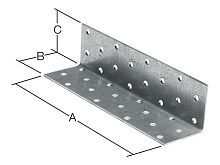 Уголок крепежный равносторонний KUR 100*40*40 мм
