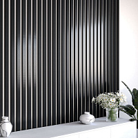 Интерьерная рейка МДФ STELLA Бриона Black Edition 16*40*2700 мм