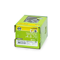 Саморез 4.8 x 70 мм кровельный со сверлом PT1 и резиновой прокладкой, RAL 7024, 100 шт. ЕКТ