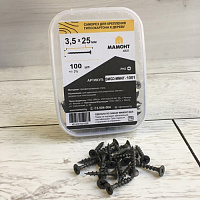 Саморез 3.5*25 мм для монтажа ГКЛ к дереву 100 шт. МАМОНТ