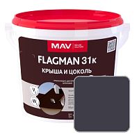 Краска MAV FLAGMAN 31к крыша и цоколь графит матовая, 3 л