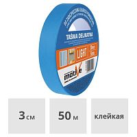 Лента малярная для деликатных работ голубая 30 мм x 50 м Motive (020498)