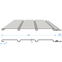 Софит с центральной перфорацией Docke PREMIUM 3м, пломбир