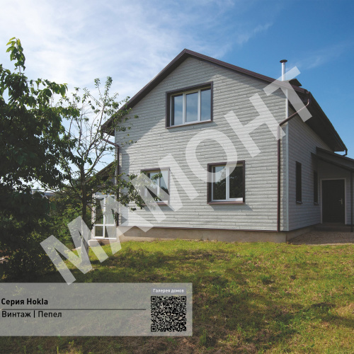 Фасадная панель Ю-Пласт Hokla ВИНТАЖ Пепел - Фото 2