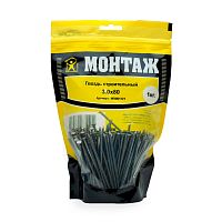 Гвоздь строительный 3.0 x 80, дой-пак L (1 кг) МОНТАЖ