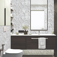 Панель ПВХ Европрофиль Кратер серый 672 (2700 х 250 х 8 мм) 4 шт.