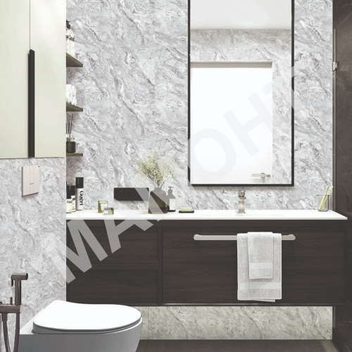 Панель ПВХ Европрофиль Кратер серый 672 (2700 х 250 х 8 мм) 4 шт. - Фото 2