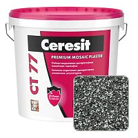 Штукатурка мозаичная силикон-акриловая Ceresit CT 77, TIBET 5, 25 кг