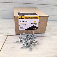 Саморез 4.2 x 19 мм с пресс-шайбой острый 1000 шт. МАМОНТ