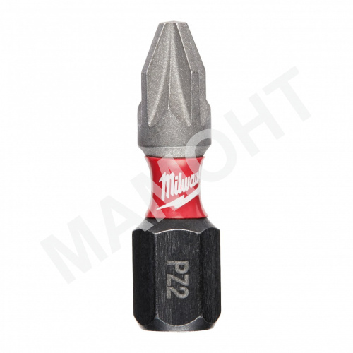 Биты крестообразные PZ2 25 мм (25 шт.) Shockwave Impact Duty Milwaukee (4932430864)