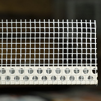 Уголок фасадный штукатурный ПВХ с сеткой, 70*70 мм, 3 м