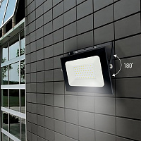 Прожектор светодиодный СДО-7 70Вт черный IN HOME