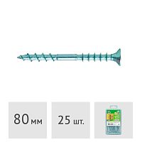 Юстировочный (дистанционный) саморез 6.0 x 80 потай оцинк. 25 шт. ЕКТ