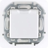 Розетка Legrand INSPIRIA с крышкой, белый