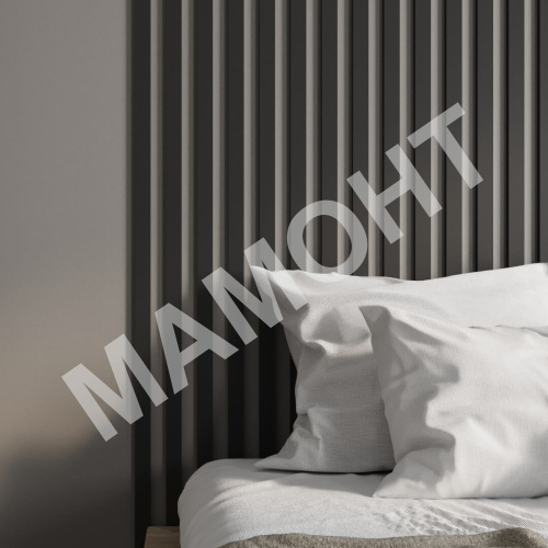 Интерьерная рейка МДФ STELLA Бриона Black Edition 16 x 40 x 2700 мм - Фото 3